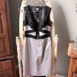 Worthington black/grey lined summer dress